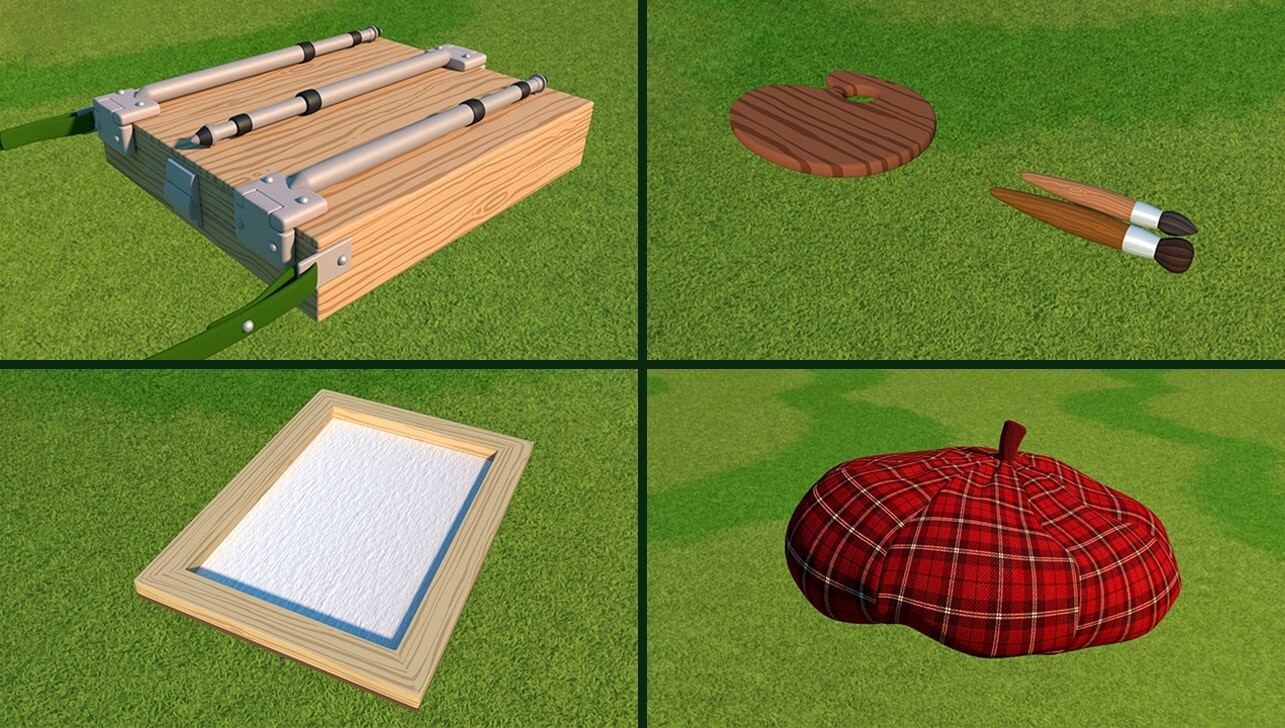 UV layout, texturing and shading breakdown